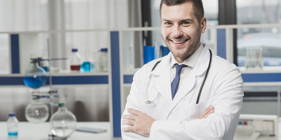 male-doctor-fp Male doctor with arms crossed.