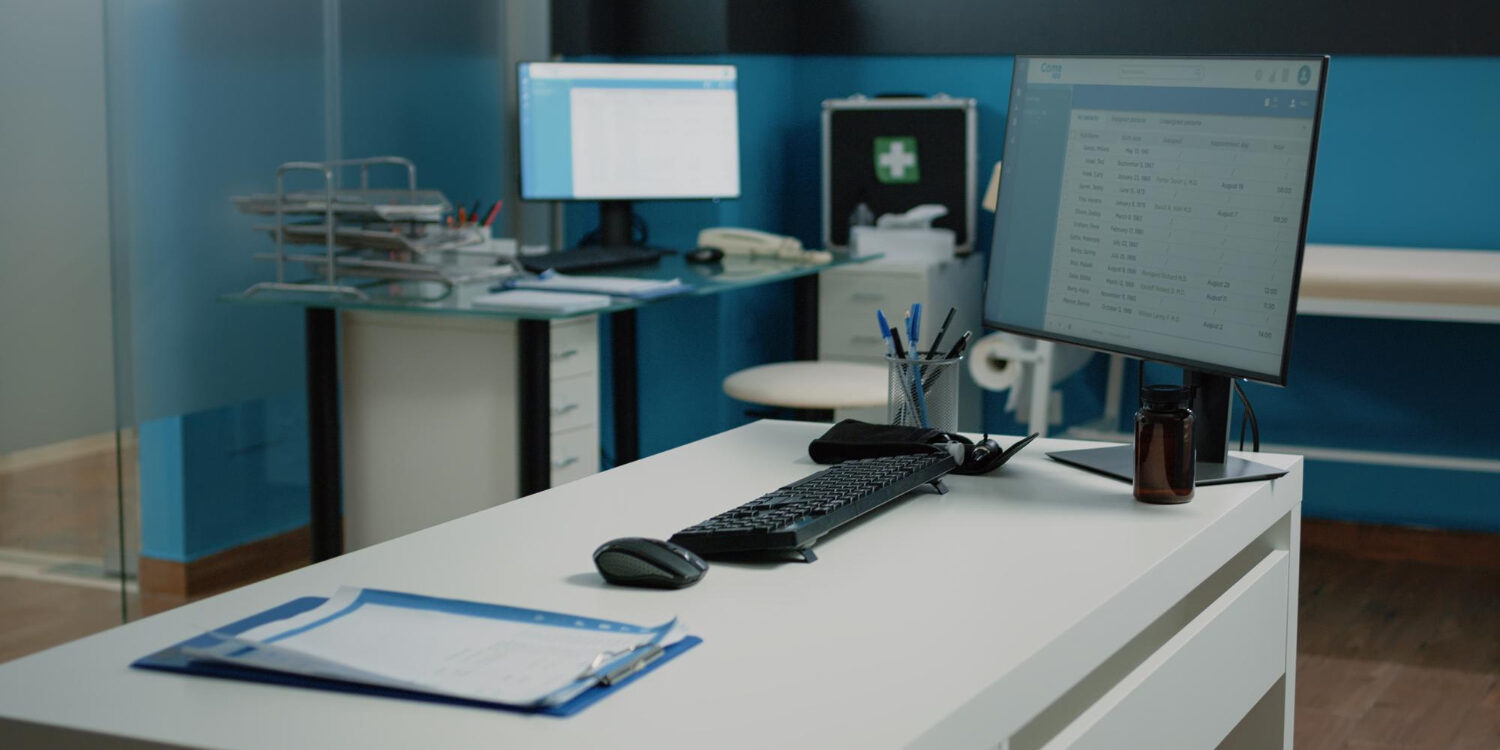 Medical administration efficiency in a modern clinic office