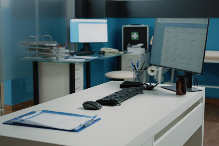 Medical administration efficiency in a modern clinic office
