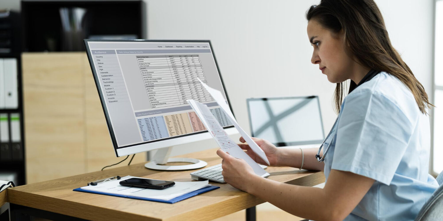 medical billing specialist handling workers compensation billing tasks