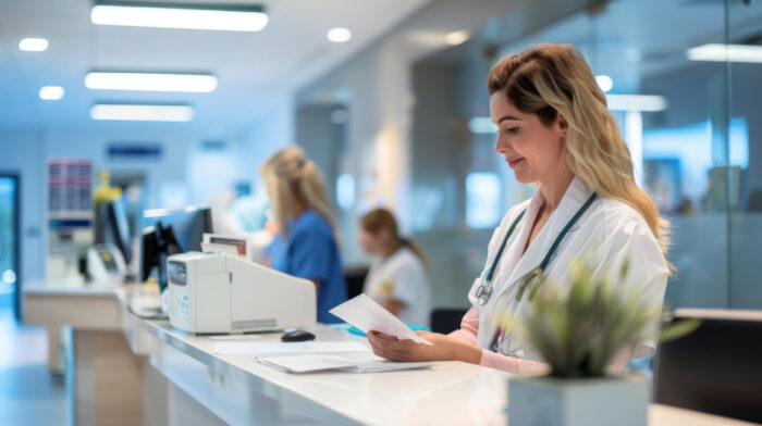 medical staff verifying patient insurance to prevent insurance eligibility errors