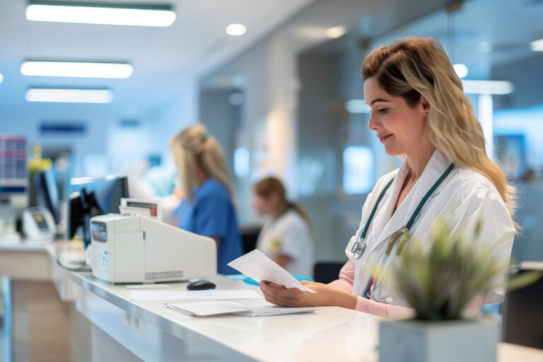 7525 medical staff verifying patient insurance to prevent insurance eligibility errors