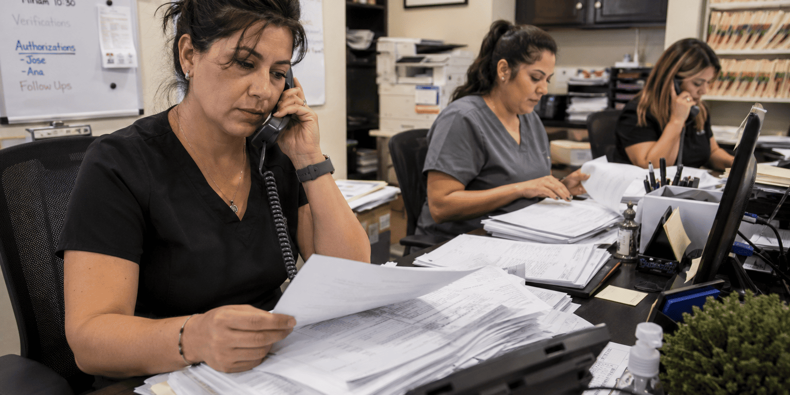 administrative burnout, medical offices, medical billing, patient experience, insurance verification, revenue cycle management, administrative efficiency, staff overload, collections workflow, healthcare operations