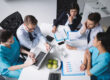 Healthcare team using administrative systems to support a growing medical group